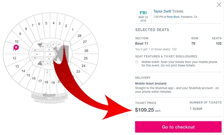 how much does taylor swift make per concert